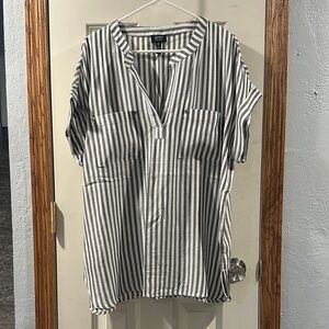 Black/grey and White Striped Shirt